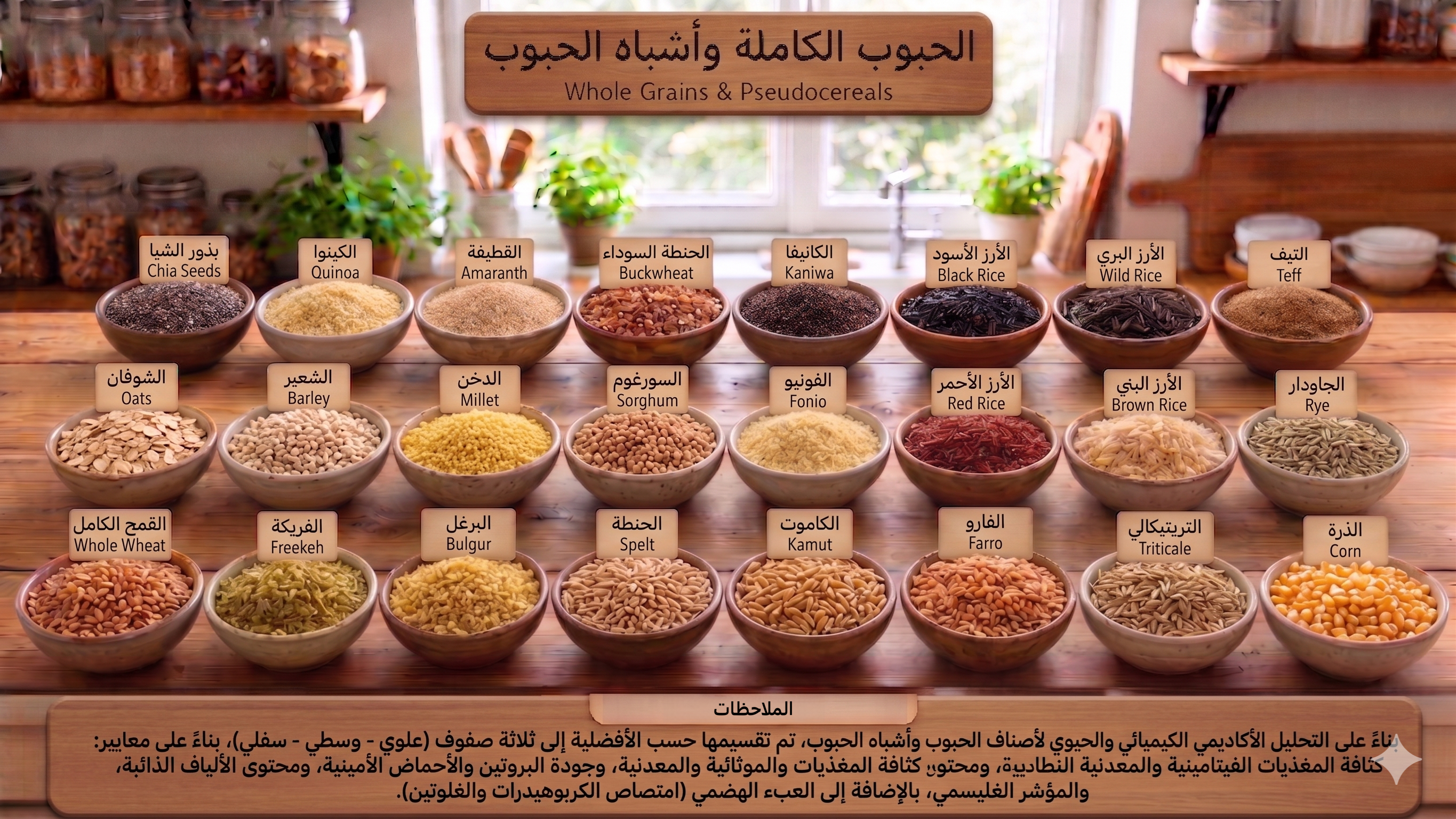 الحبوب الكاملة وأشباه الحبوب